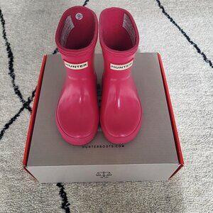 Hunter Pink Girls Rain Boots - size 4uk